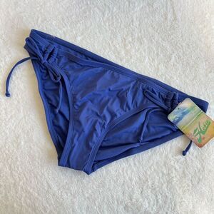 Hobie Hipster Side Tie Blue Bikini Bottoms XL NEW